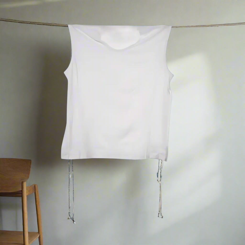 XL T-Shirt Cotton Tzitzis - Round Neck - Ashkenaz