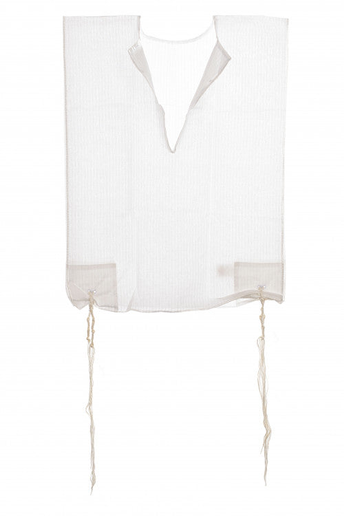 M Cotton 2 Hole V-Neck Tzitzis - Chassidishe