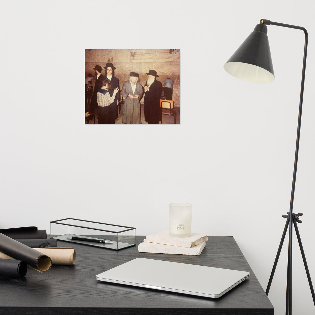 Rabbi Shmuel Shapira and Rabbi Moshe Burnstein at the Western Wall - Poster
