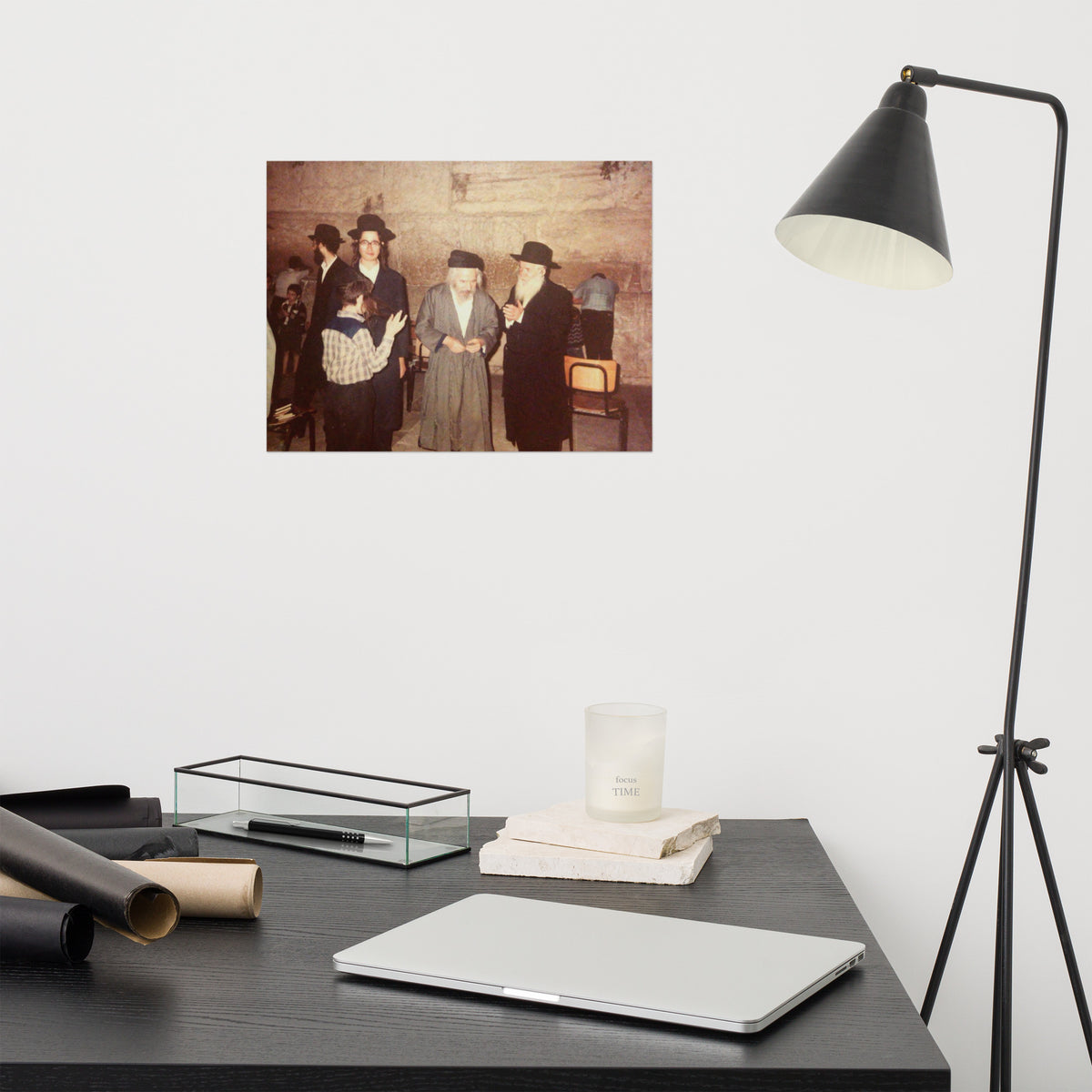 Rabbi Shmuel Shapira and Rabbi Moshe Burnstein at the Western Wall - Poster