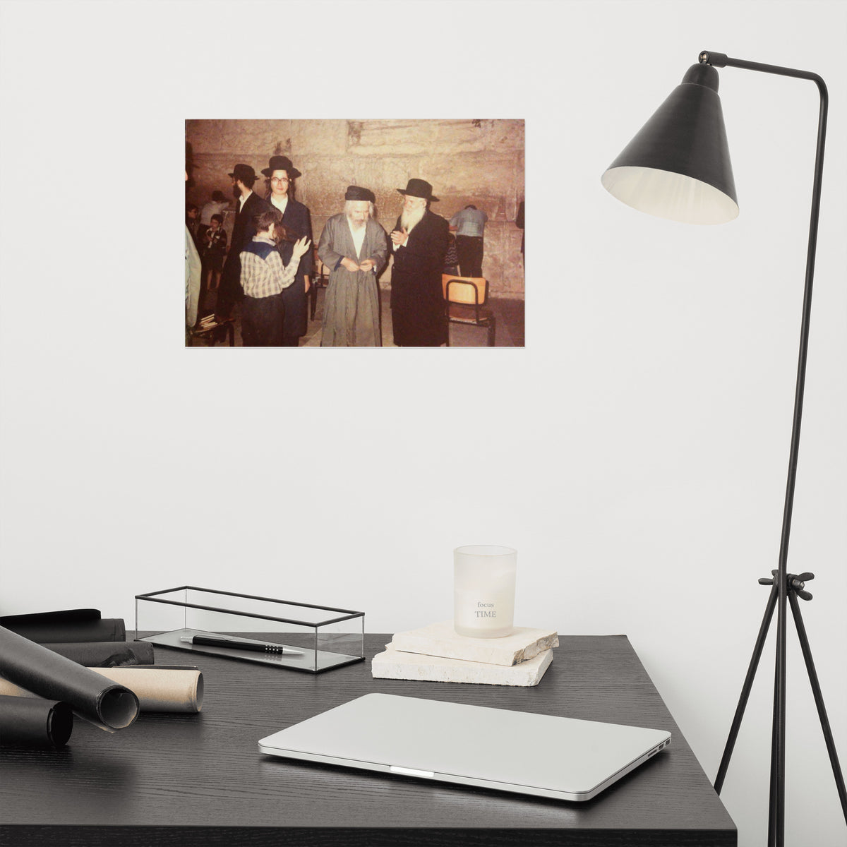 Rabbi Shmuel Shapira and Rabbi Moshe Burnstein at the Western Wall - Poster