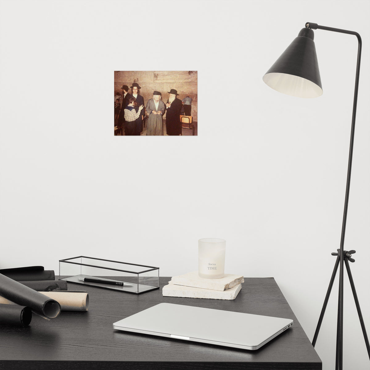 Rabbi Shmuel Shapira and Rabbi Moshe Burnstein at the Western Wall - Poster