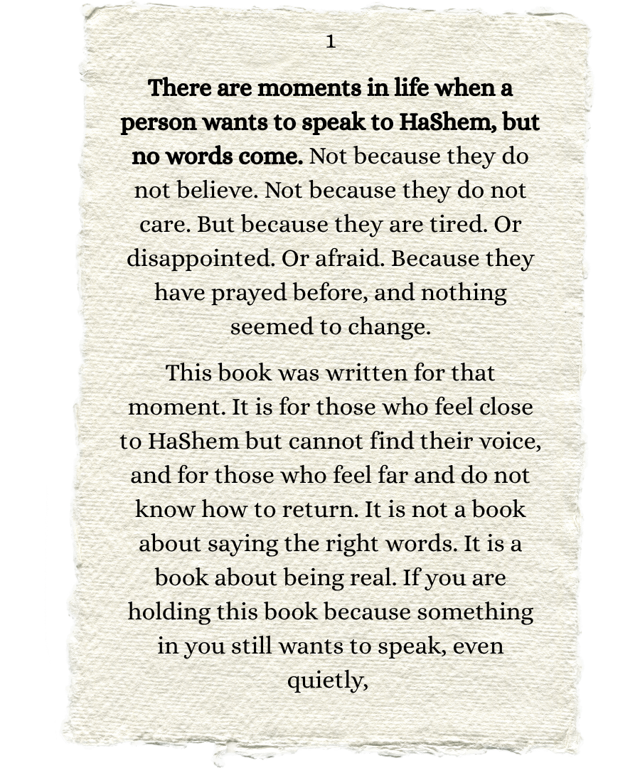 Hitbodedut: Learning to Speak with HaShem