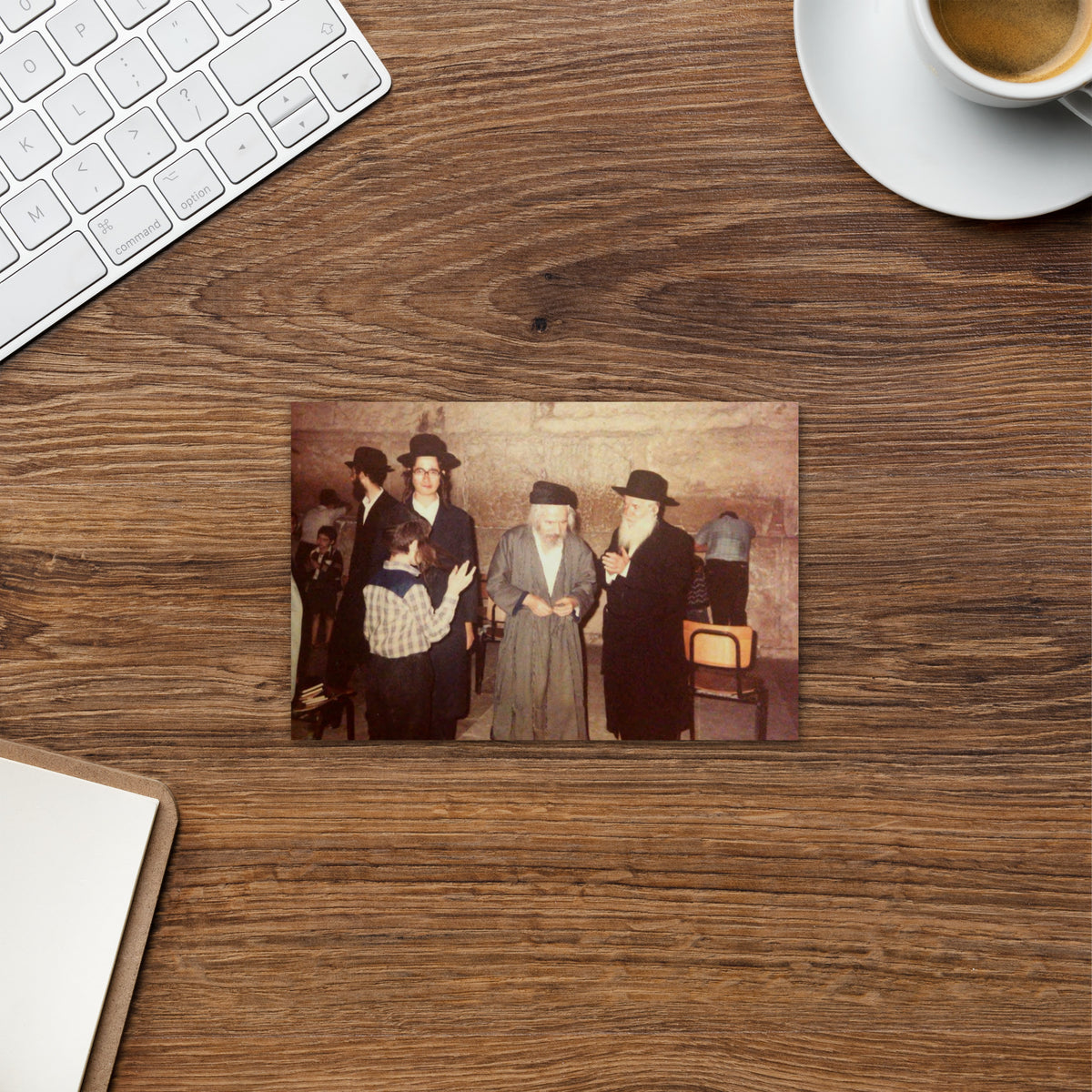 Rabbi Shmuel Shapira and Rabbi Moshe Burnstein at the Western Wall - Postcard