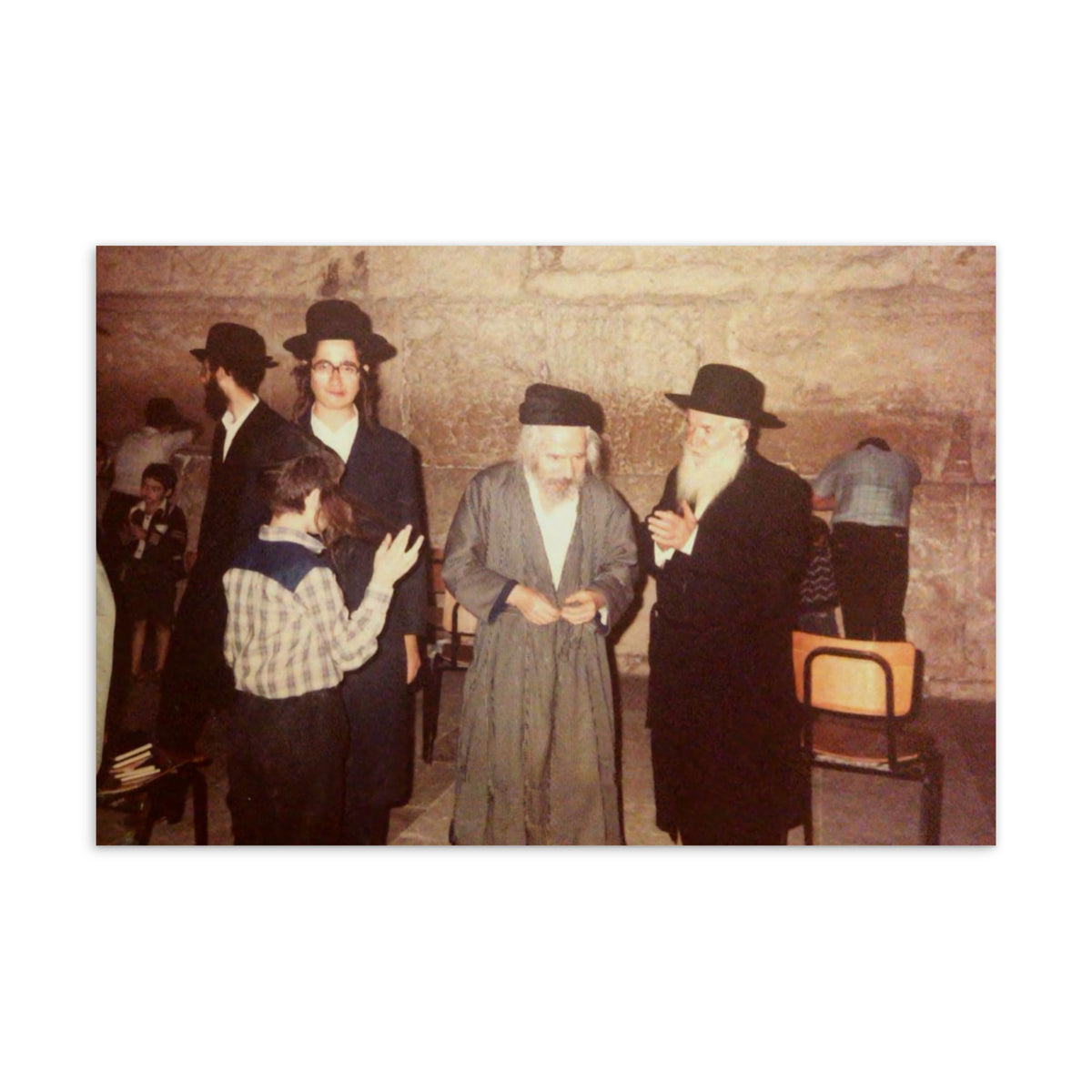 Rabbi Shmuel Shapira and Rabbi Moshe Burnstein at the Western Wall - Postcard
