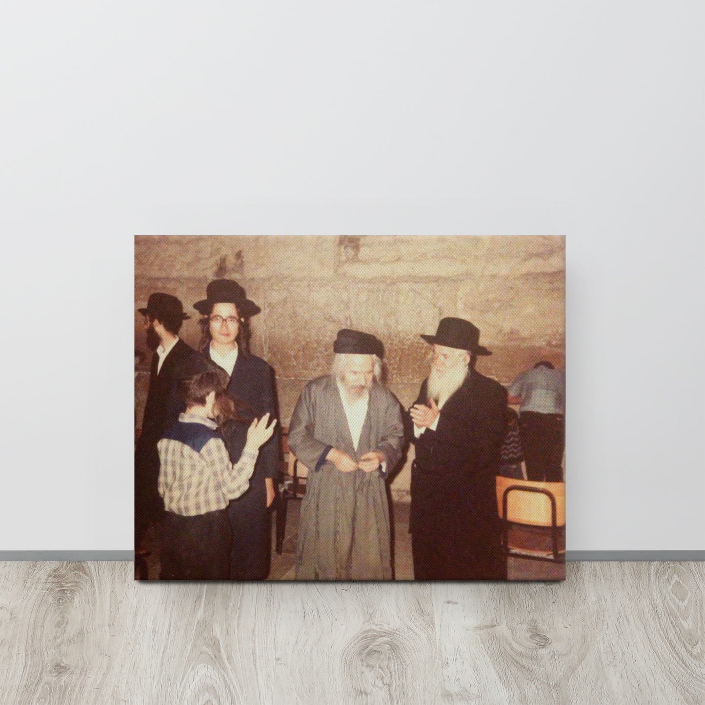 Rabbi Shmuel Shapira and Rabbi Moshe Burnstein at the Western Wall - Canvas