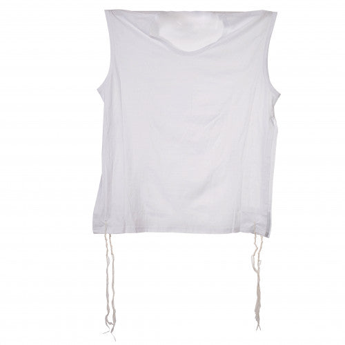 XL T-Shirt Cotton Tzitzis - Round Neck - Ashkenaz