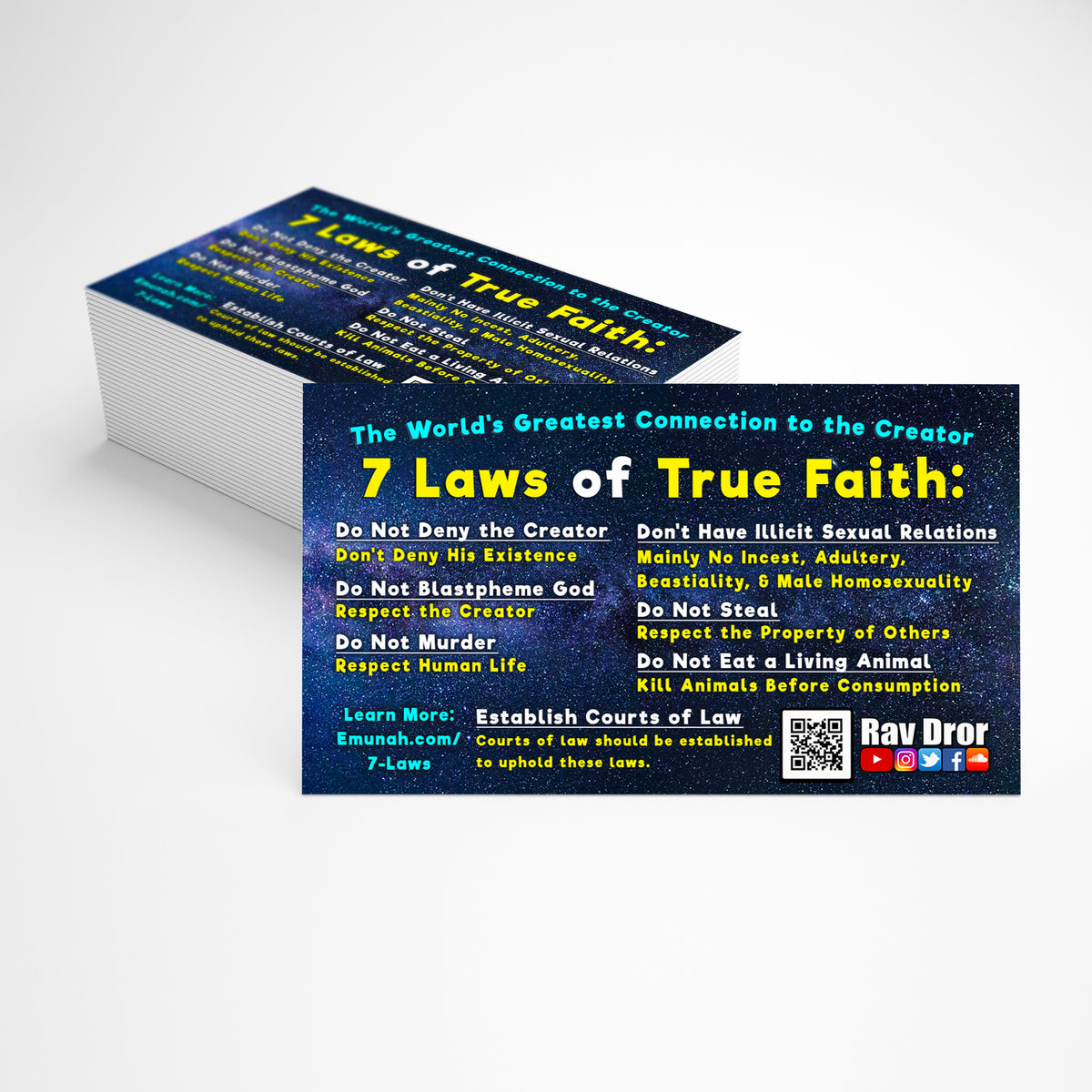 Noahide Laws Outreach Cards