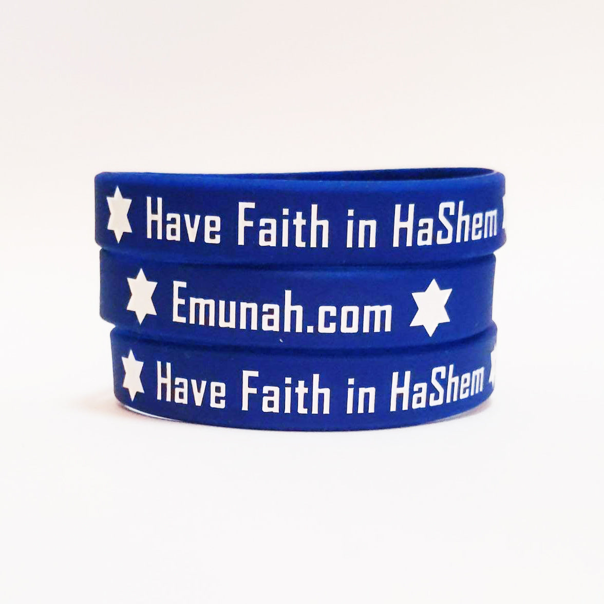 Have Faith in HaShem Emunah.com Silicone Bracelet
