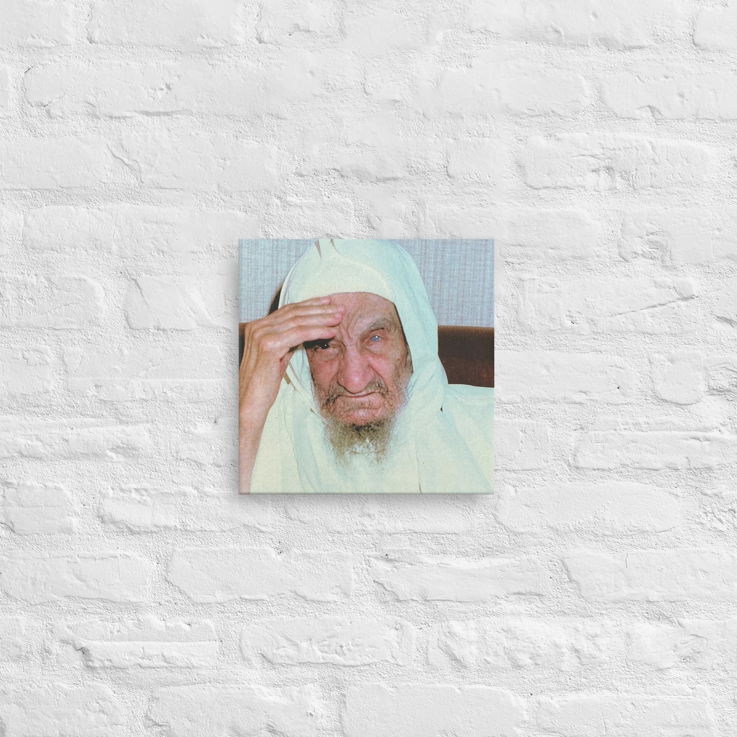 Baba Sali, rabino Yisrael Abuhatzera - 12 "x 12" lienzo enmarcado impresión